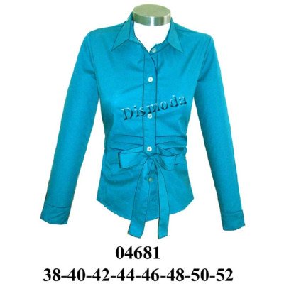 04681 - Molde de Blusa camisera con pliegues y amarra en delantero 04681 - Molde de Blusa camisera con pliegues y amarra en delantero