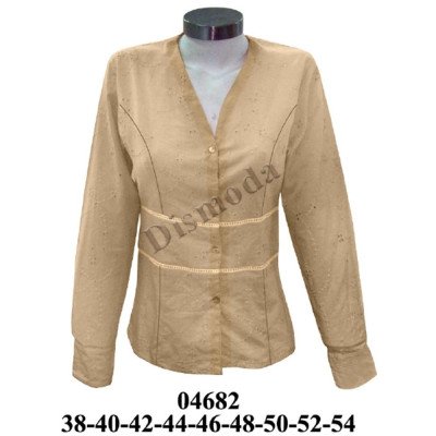 04682 - Molde de Blusa escote v con corte al talle y pasamanería 04682 - Molde de Blusa escote v con corte al talle y pasamanería