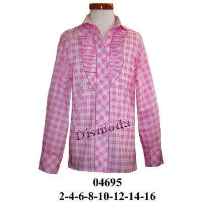 04695 - Molde de Blusa de manga larga con cuello camisero, pie de cuello y pechera con plisado 04695 - Molde de Blusa de manga larga con cuello camisero, pie de cuello y pechera con plisado