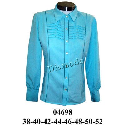 04698 - Molde de Blusa camisera con corte y alforzas en delantero 04698 - Molde de Blusa camisera con corte y alforzas en delantero
