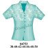 04753 - Molde de Blusa camisera de cuello solapa con pata de botones y manga corta