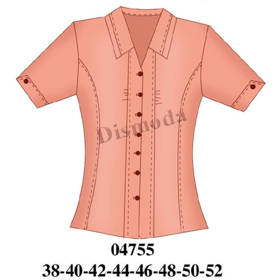 04755 - Molde de Blusa dama corte princesa