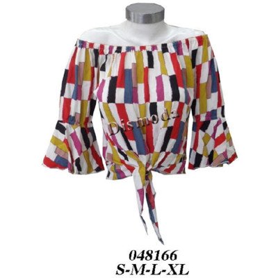 048166 - Molde de Blusa con elástico en hombros 048166 - Molde de Blusa con elástico en hombros