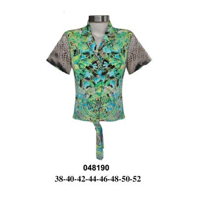 048190 - Molde de Blusa de dama con amarra 048190 - Molde de Blusa de dama con amarra