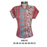 048192 - Molde de Blusa dama manga kimono cuello mao