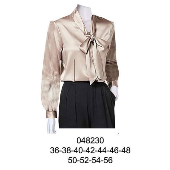 048230 - Moldes de Blusa dama con corbatin 048230 - Moldes de Blusa dama con corbatin