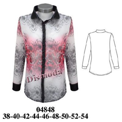 04848 - Molde de Blusa camisera cuello redondo 04848 - Molde de Blusa camisera cuello redondo