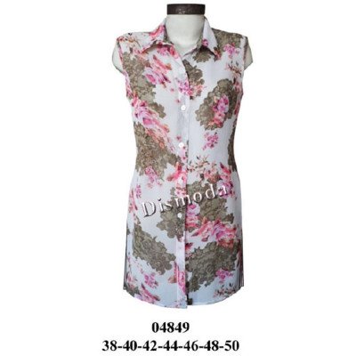 04849 - Molde de Blusa larga con aberturas en costado 04849 - Molde de Blusa larga con aberturas en costado
