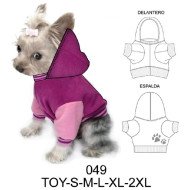 049 - Molde de Polerón perro con gorro poodle toy