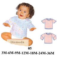 05 - Molde de Camiseta bebe abotonada en el hombro