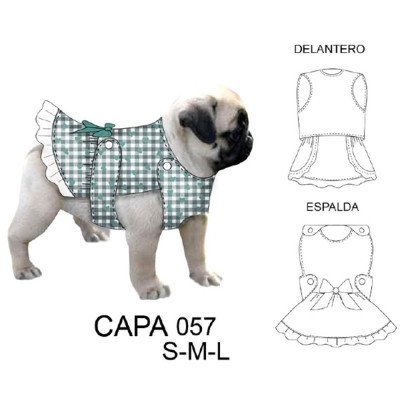 057 CAPA PERRO - Molde de 057 - Capa perro con vuelos