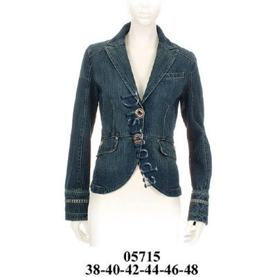 05715 - Molde de Blazer de mezclilla con canesú corte al talle 05715 - Molde de Blazer de mezclilla con canesú corte al talle
