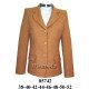 05742 - Molde de Blazer 3 botones con corte princesa, desde el hombro largo 65 cms