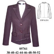 05761 - Molde de Blazer 2 botones solapa ejecutiva