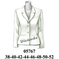 05767 - Molde de Blazer dama 3 botones largo 60 cms
