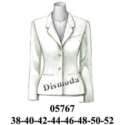 05767 - Molde de Blazer dama 3 botones largo 60 cms 05767 - Molde de Blazer dama 3 botones largo 60 cms
