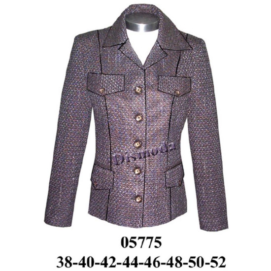 05775 - Molde de Blazer 3 botones con corte en delantero y tapas 05775 - Molde de Blazer 3 botones con corte en delantero y tapas