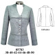 05783 - Molde de Blazer escote v con cuello mao alforza en delantero y mangas