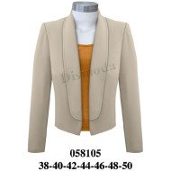 058105 - Molde de Blazer manga larga, sin cierre ni bolsillos y bajo delantero recto