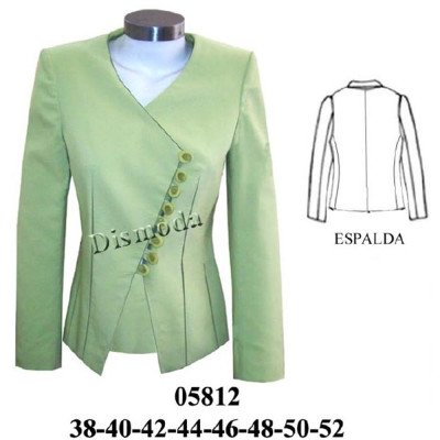05812 - Molde de Blazer cruzado con pabilos 05812 - Molde de Blazer cruzado con pabilos