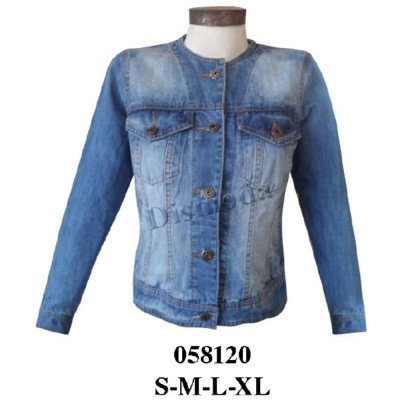 058120 - Molde de Chaqueta de cuello redondo con pata de botones, bolsillos de parche en el pecho y manga larga 058120 - Molde de Chaqueta de cuello redondo con pata de botones, bolsillos de parche en el pecho y manga larga