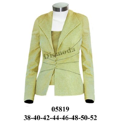 05819 - Molde de Blazer cuello smoking con pabilos y aplicaciones sobrepuestas en delantero 05819 - Molde de Blazer cuello smoking con pabilos y aplicaciones sobrepuestas en delantero