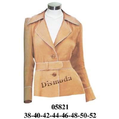 05821 - Molde de Blazer con cinturón solapa retro 05821 - Molde de Blazer con cinturón solapa retro