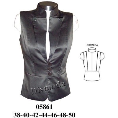 05861 - Molde de Chaleco sin mangas cuello mao y solapa corte en delantero y espalda 05861 - Molde de Chaleco sin mangas cuello mao y solapa corte en delantero y espalda