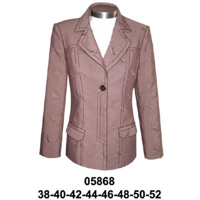 05868 - Molde de Blazer con cortes y botón escondido 05868 - Molde de Blazer con cortes y botón escondido