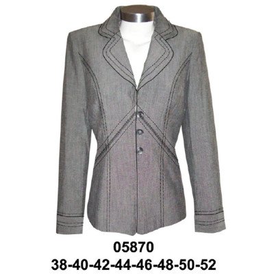 05870 - Molde de Blazer 3 botones con cortes y pabilos