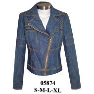 05874 - Molde de Casaca mezclilla con cierre cruzado