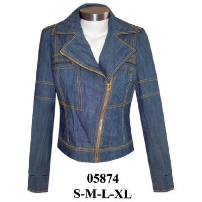 05874 - Molde de Casaca mezclilla con cierre cruzado