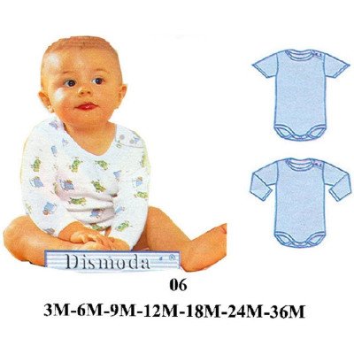 06 - Molde de Body manga larga y corta con broche de bebe 06 - Molde de Body manga larga y corta con broche de bebe