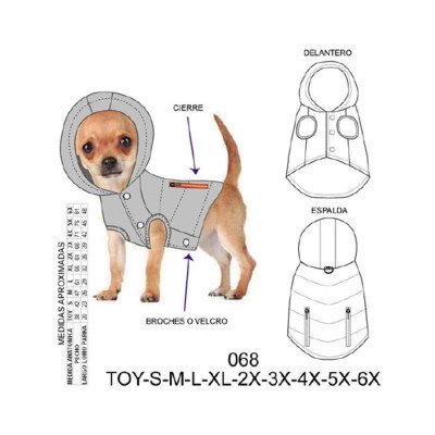 068 PERRO - Molde de Parka acolchada con forro polar. 068 PERRO - Molde de Parka acolchada con forro polar.