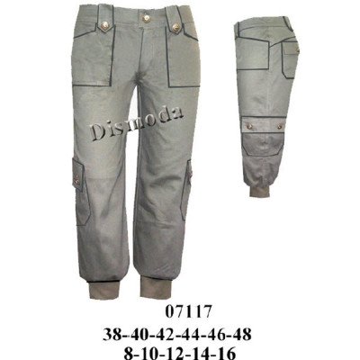 07117 - Molde de Bombacho capri militar con puño en la basta 07117 - Molde de Bombacho capri militar con puño en la basta