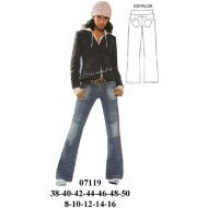 07119 - Molde de Jeans con bolsillo de parche cintura ½
