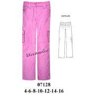 07128 - Molde de Jeans niña media cintura