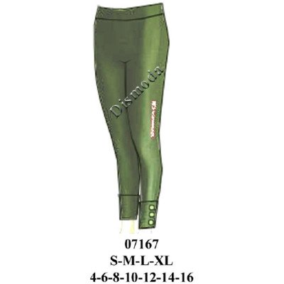 07167 - Molde de Calza a la cadera con pretina y puño tres botones