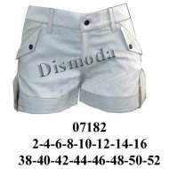 07182 - Molde de Short dama con bolsillo y bastilla