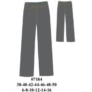 07184 - Molde de Pantalón recto de colegio