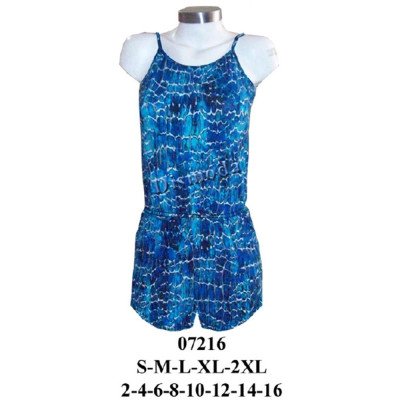 07216 - Molde de Entero short con pabilos corte y elástico en cintura 07216 - Molde de Entero short con pabilos corte y elástico en cintura