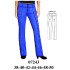 07243 - Molde de Pantalón con cortes, tiro medio,