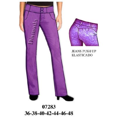 07283 - Molde de Jeans push up, elasticado 07283 - Molde de Jeans push up, elasticado