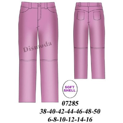 07285 - Molde de Pantalón dama de softshell con cubre botas 07285 - Molde de Pantalón dama de softshell con cubre botas