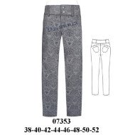 07353 - Molde de Pantalón recto, tipo jeans y push up