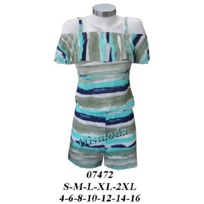 07472 - Molde de Enterito con elástico, hombros con vuelo 07472 - Molde de Enterito con elástico, hombros con vuelo