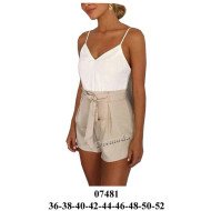 07481 - Molde de Short con pliegues y cinturón