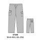 Molde 07600 - Pantalon con elastico estilo cargo