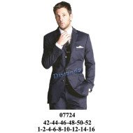 07724 - Molde de Veston 3 botones, con abertura en costados