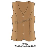 07803 - Molde de Chaleco con forro y corte princesa